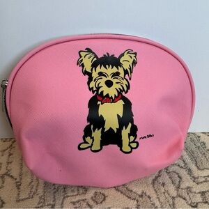 Cute Pink Pouch with Dog Graphic
